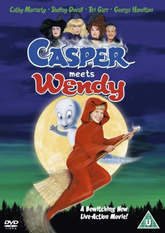 DVD cover for "Casper Meets Wendy" featuring Casper and Wendy on a broom.