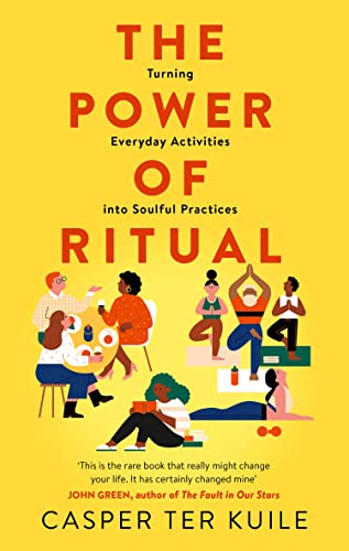 Book cover with yellow background, red text, and illustrations of people doing various activities.
