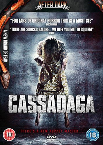 Cassadaga DVD cover: ghostly figure with long hair in a patterned dress.