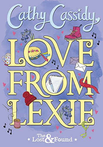 Book cover for Love from Lexie with whimsical illustrations on a light purple background.