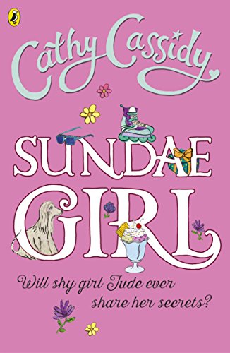 Book cover for “Sundae Girl” with roller skate, dog, and ice cream illustrations.