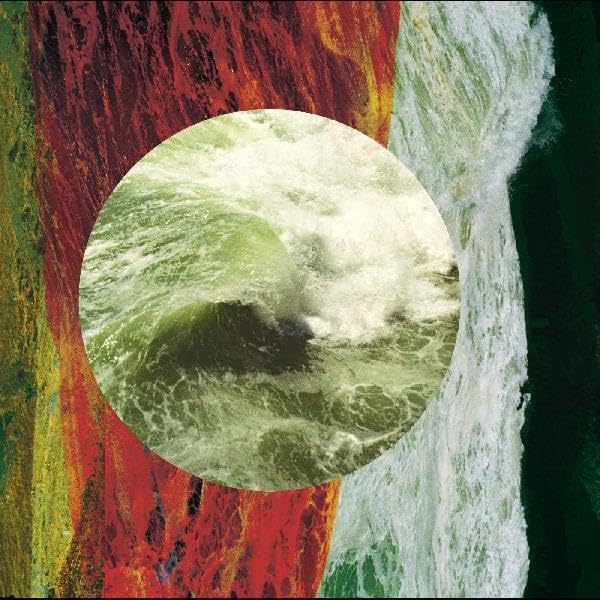 Album cover with abstract paint strokes and a central wave image.