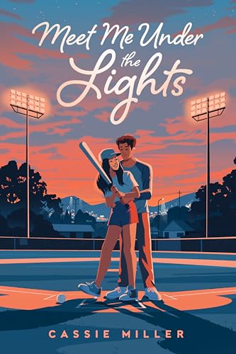 Book cover: couple with a baseball bat under stadium lights.