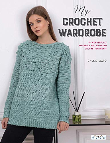 Book cover featuring a woman wearing a teal crochet sweater.