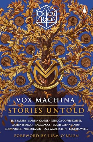 Book cover featuring a golden tree, Critical Role logo, and Vox Machina title text.