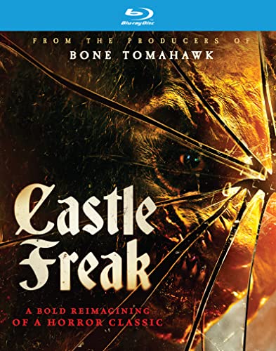 Blu-ray cover for horror film "Castle Freak" featuring a monstrous figure.