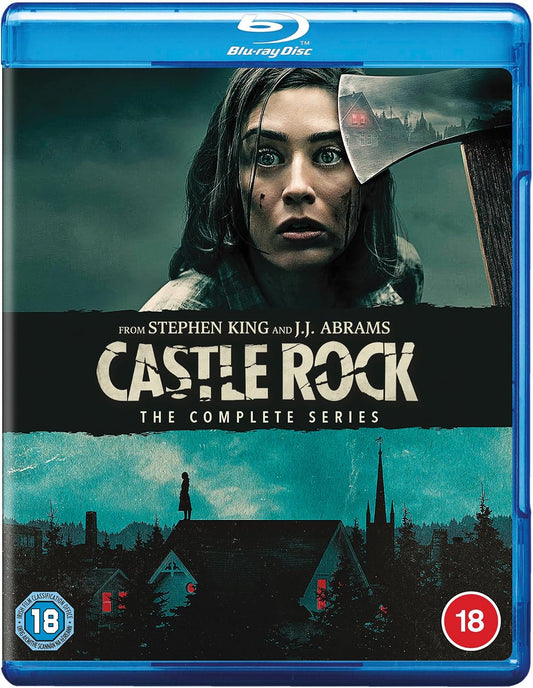 Blu-ray cover for "Castle Rock" featuring a woman and an axe.