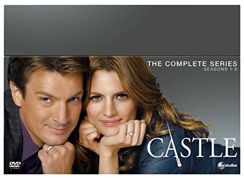 DVD cover for "Castle" seasons 1-8 featuring two main actors.