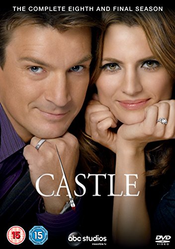 “Castle” Season 8 DVD cover featuring Nathan Fillion and Stana Katic.