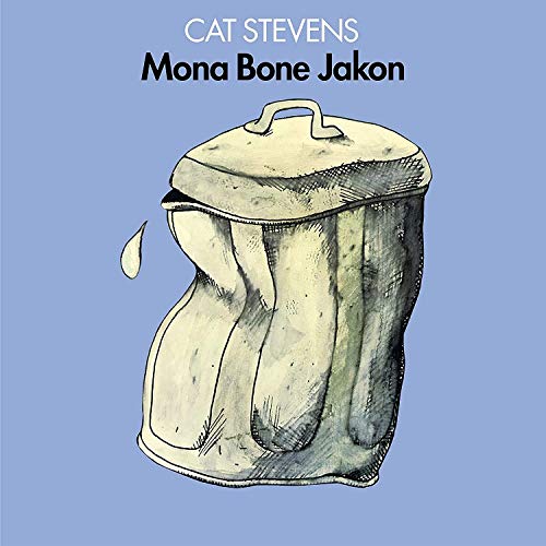 A collection of Cat Stevens' "Mona Bone Jakon" music items, including CDs, vinyl, and artwork.