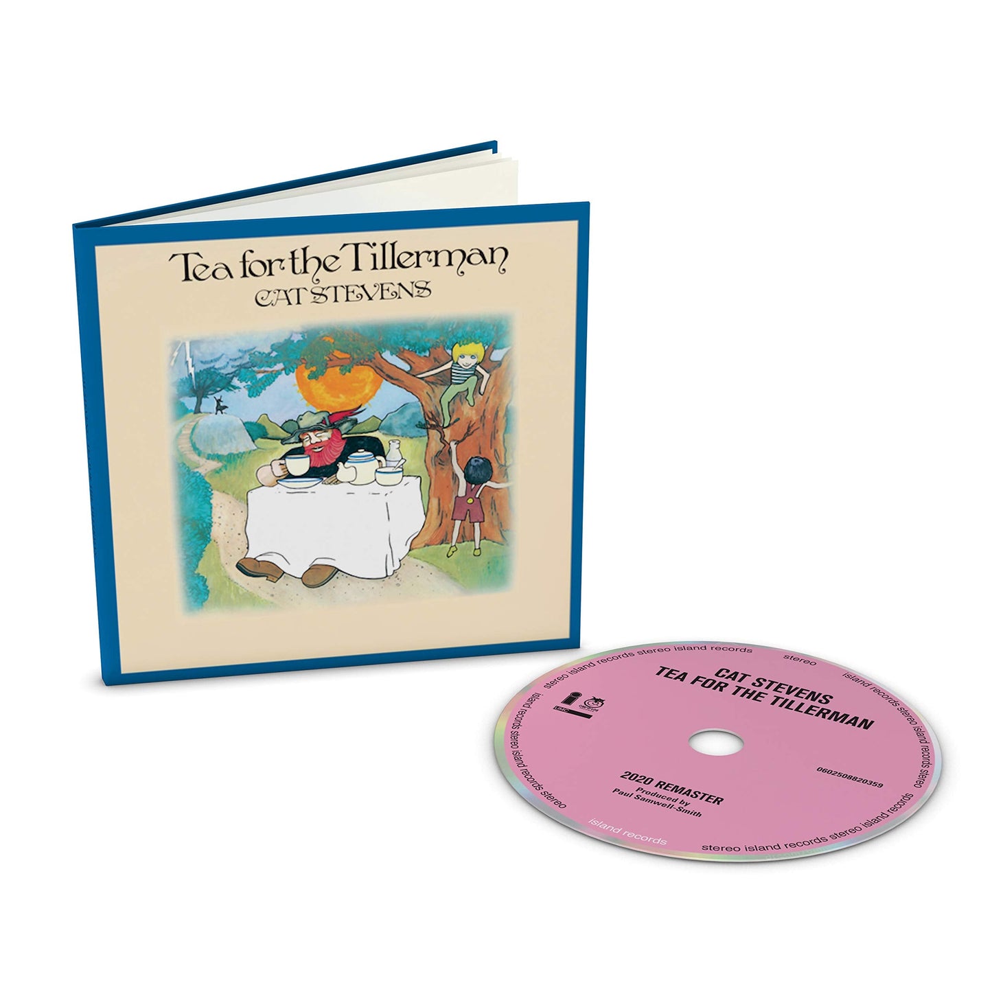 Cat Stevens’ “Tea For The Tillerman” CD and illustrated album cover.