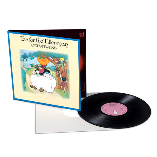 Cat Stevens Tea for the Tillerman vinyl record album cover and black vinyl disc.
