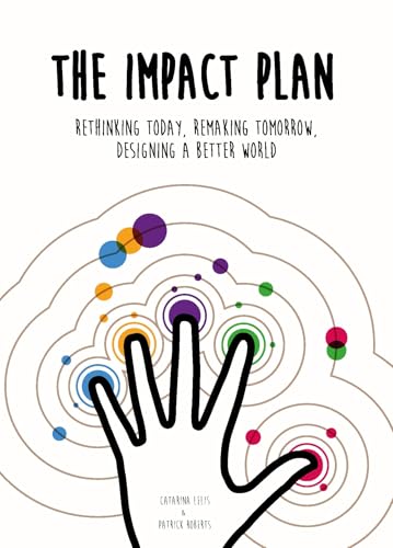 Book cover: black hand graphic with colorful circles, white background.