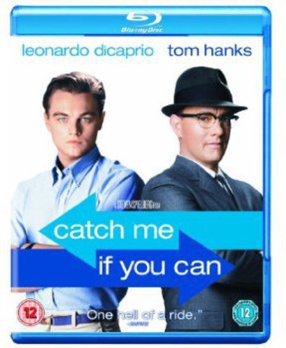 Blu-ray cover featuring Leonardo DiCaprio and Tom Hanks with the title Catch Me If You Can.