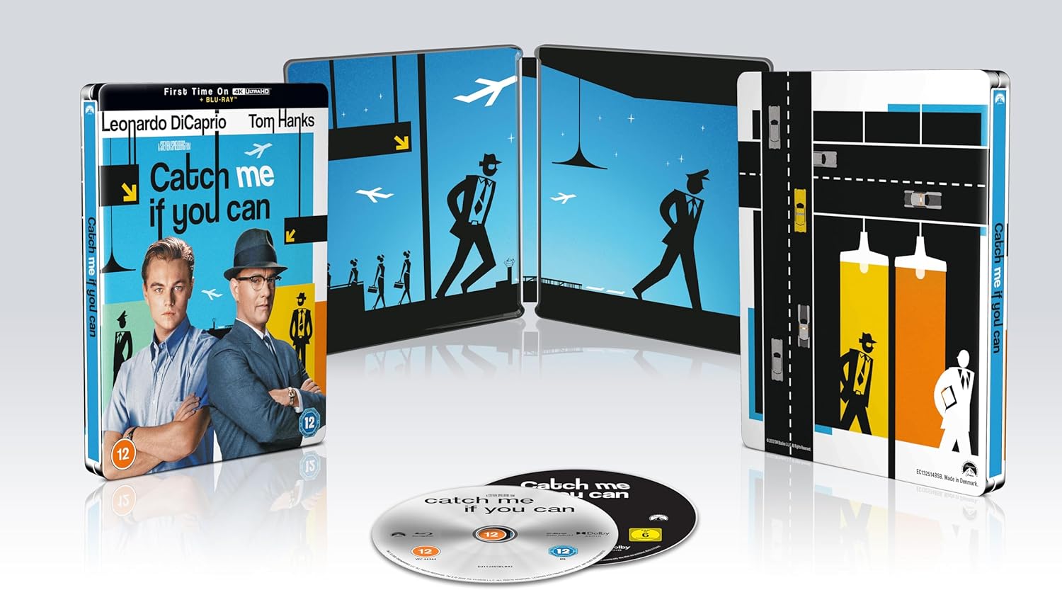 “Catch Me If You Can” UHD Blu-ray SteelBook case with DiCaprio and Hanks.