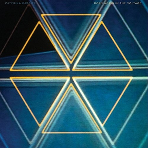 Album cover with blue gradient and overlapping glowing yellow triangles.