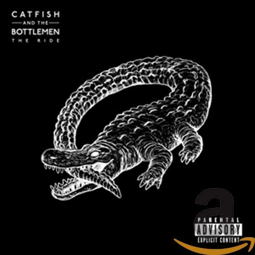 Album cover of "Catfish And The Bottlemen - The Ride" featuring a white crocodile illustration.