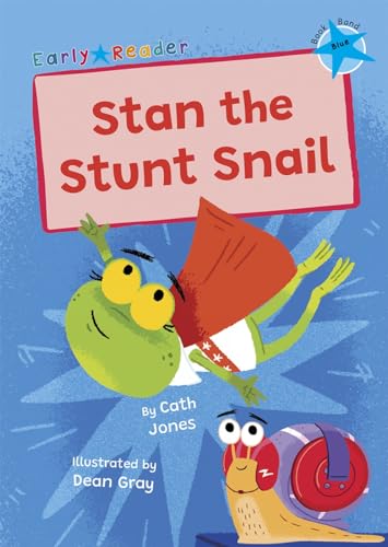 Book cover featuring a green snail wearing a red cape, mid-jump.
