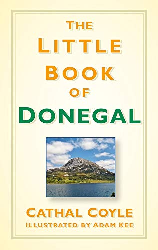 Book cover: “The Little Book of Donegal” with a mountain landscape.