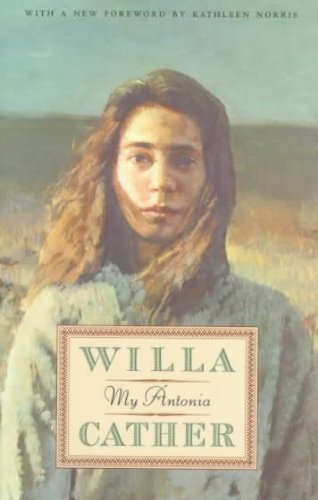 Book cover of "My Antonia" by Willa Cather, featuring a woman’s portrait.