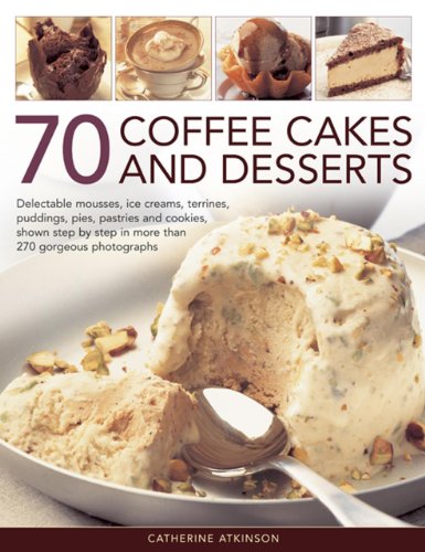 Cookbook cover featuring desserts like cakes, mousse, and ice cream.
