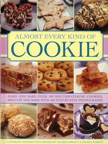 Cookbook cover displaying various cookies, biscuits, and bars with title text.