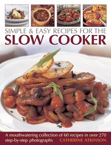 Cookbook cover featuring slow cooker recipes and a plated dish with bread.
