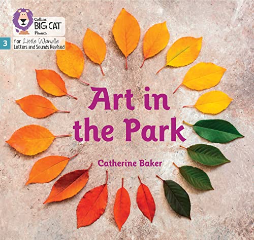 Book cover: "Art in the Park" with colorful autumn leaves arranged in a circle.