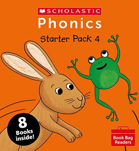 Orange cover with cartoon rabbit, frog, and text "Fiction Starter Pack 4".
