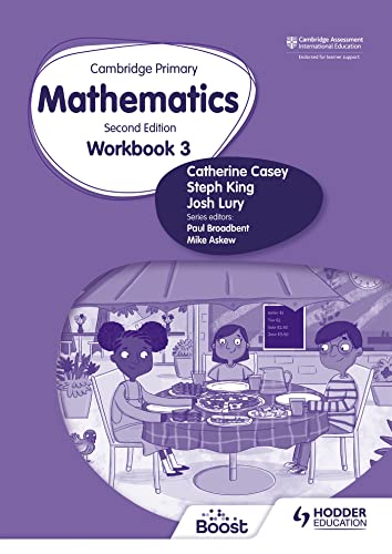 Cambridge Primary Mathematics Workbook 3 cover with children at a table.