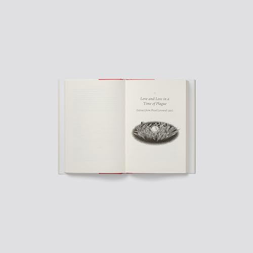 Open book displaying a poem with an illustration of a bird's nest.
