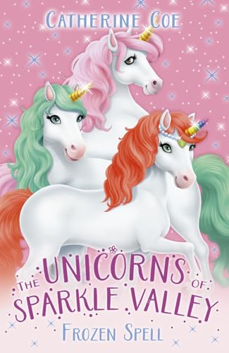 Book cover featuring three colorful unicorns with flowing manes.