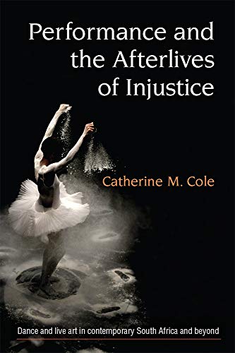 Book cover: dancer in white tutu scattering powder, dark background.