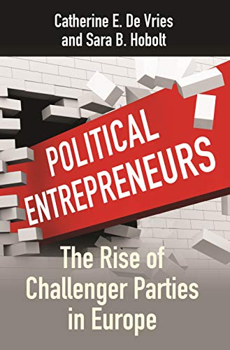 Book cover: “Political Entrepreneurs” with a red diagonal breaking wall image.