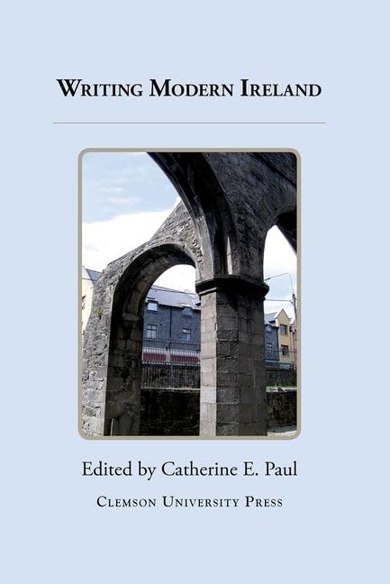 Book cover: "Writing Modern Ireland" with stone archway image.