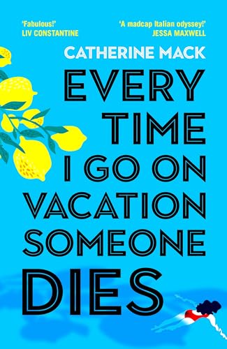 Book cover with blue background, yellow lemons, and a woman swimming in a pool.