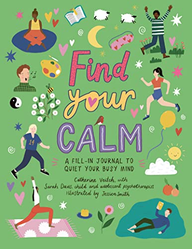 Journal cover with illustrations of people relaxing and engaging in activities.