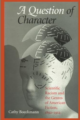 Book cover with a profile head overlaid with a phrenology chart.