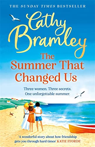 Book cover: beach scene with three figures and title "The Summer That Changed Us".