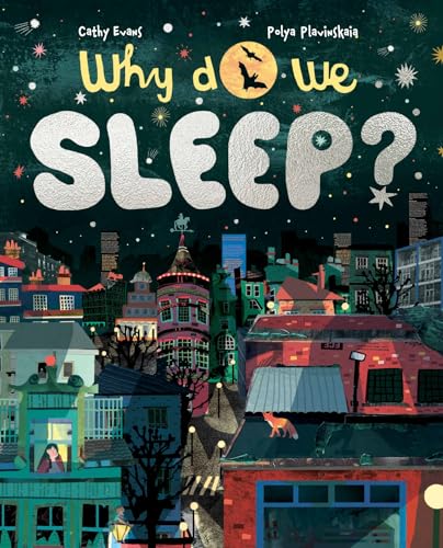 Book cover titled Why Do We Sleep? showing a nighttime cityscape with stars.
