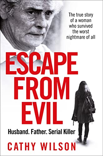 Book cover: "Escape from Evil" featuring a man’s face and a shadowed figure.