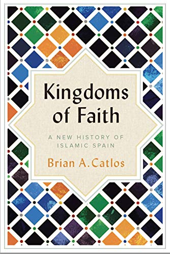 Book cover with geometric patterns and title "Kingdoms of Faith.
