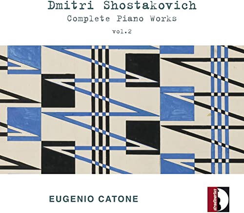 CD cover for Shostakovich piano works, abstract geometric design.