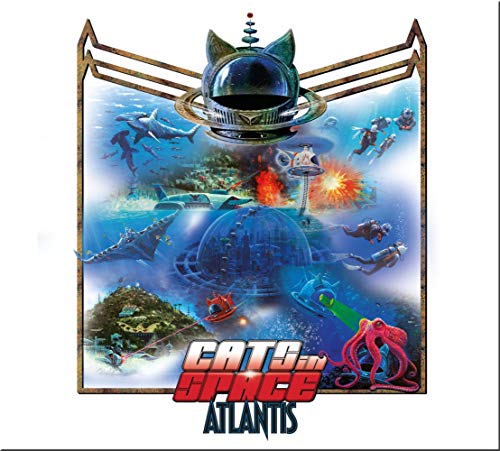 Cats in Space "Atlantis" vinyl album cover: underwater scene with spaceships.