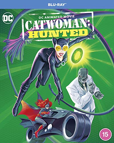 Catwoman animated movie cover featuring Catwoman, Batman, and villains.