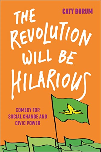 Book cover: orange background, bold title, and waving green flags.