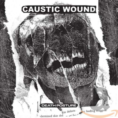 CD cover with a distorted, graphic image of a human skull.