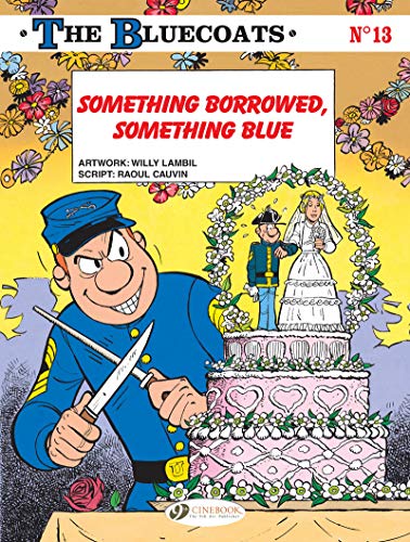 Comic book cover: soldiers, a wedding cake, and floral decorations.