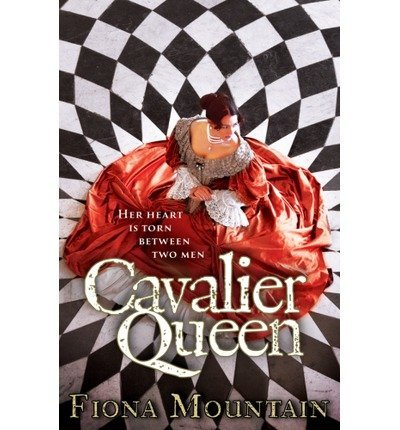 Book cover: woman in red gown against a black and white checkerboard.