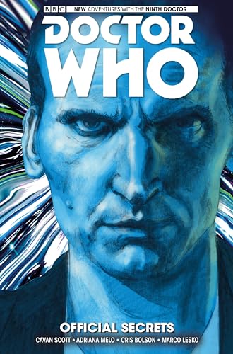Book cover featuring the Ninth Doctor, Christopher Eccleston, in blue tones.